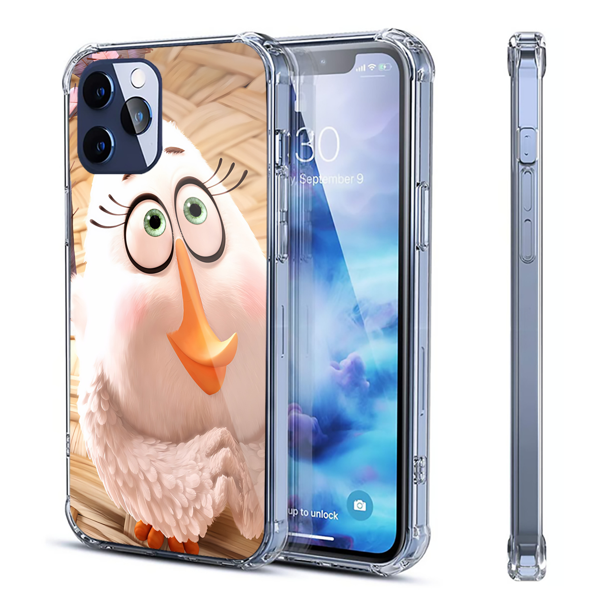 （画像用） Angry Birds アングリーバード 【iPhone 12シリーズ対応】透明スマホケース（クリアソフトケース）